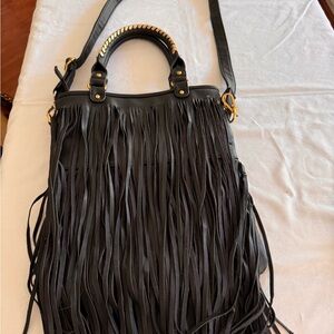 Fringed Leather shoulder bag